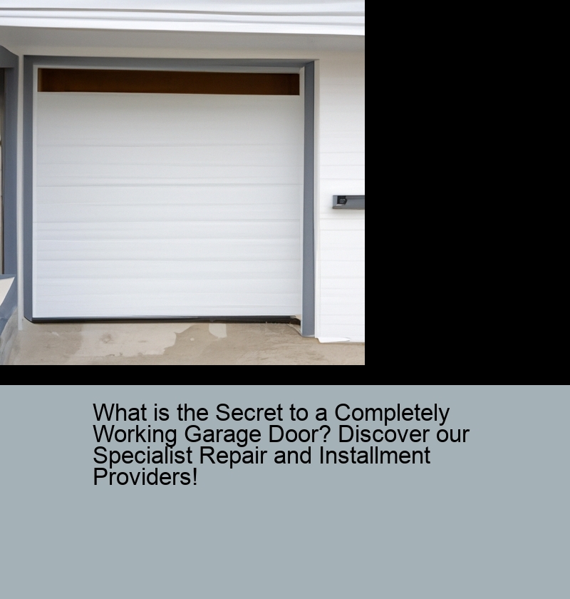 What is the Secret to a Completely Working Garage Door? Discover our Specialist Repair and Installment Providers!